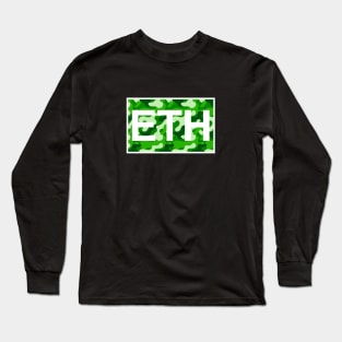 Ethereum Green Camo Inside Long Sleeve T-Shirt